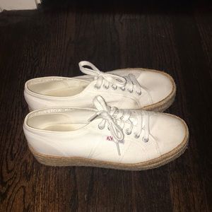 Whit platform superga